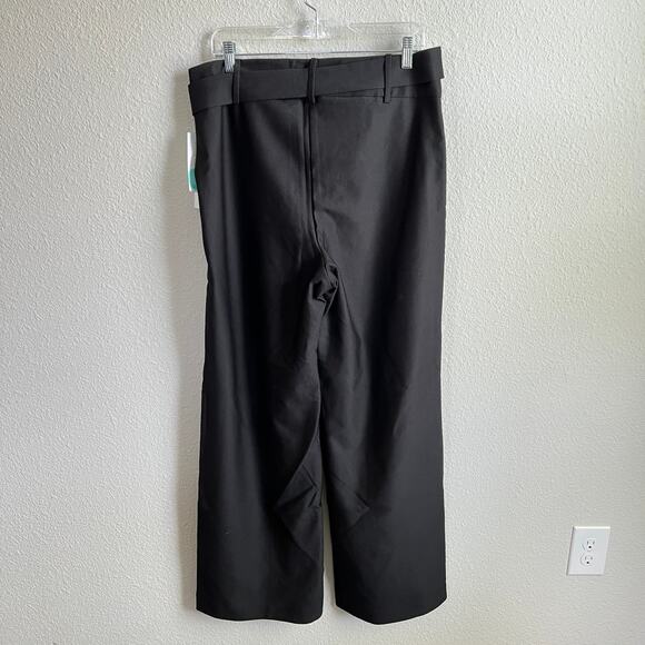 New Margaret M Black Ponte Belted Wide Leg Pants Women's XL High Rise Stitch Fix - Picture 3 of 7